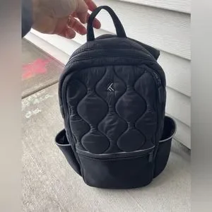 Kyodan Unisex Black Quilted Reflective Logo Laptop Backpack Excellent Condition Kyodan backpack Black Reflective Backpack | Mercari main image 4